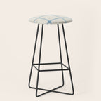 Woven Cross Check Cream x Seaside Blue Stool Gallery Image 1