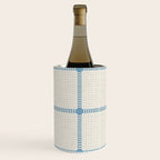 Woven Cross Check Cream x Seaside Blue Wine Chiller Gallery Image 1