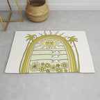 the sun will come up // retro surf art by surfy birdy Rug Gallery Image 1