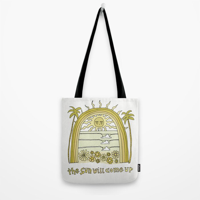 the sun will come up // retro surf art by surfy birdy Tote Bag Gallery Image 2