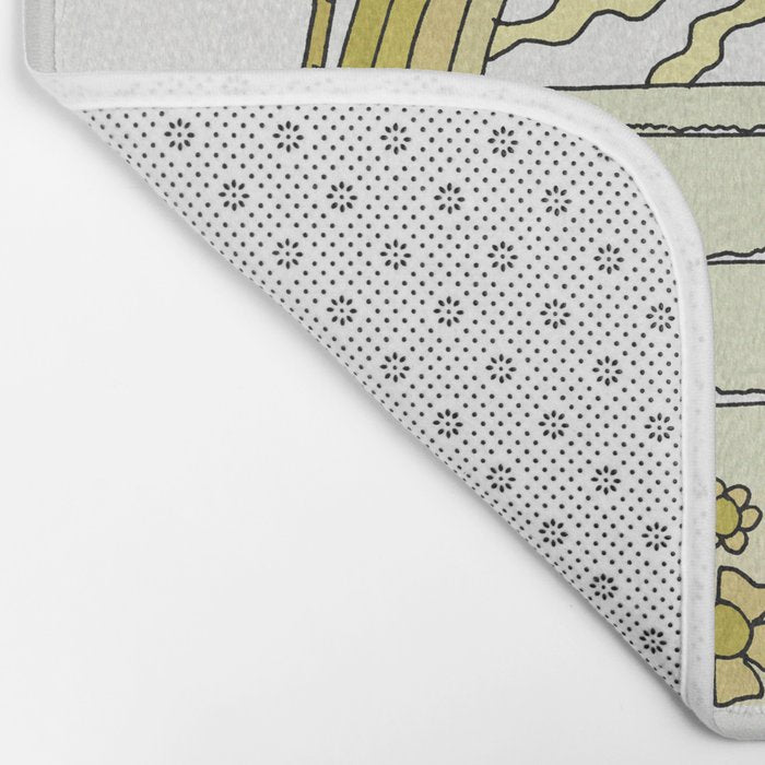 the sun will come up // retro surf art by surfy birdy Bath Mat Gallery Image 2