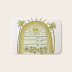 the sun will come up // retro surf art by surfy birdy Bath Mat Gallery Image 1