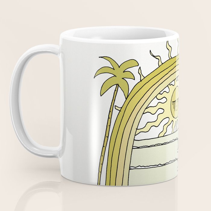 the sun will come up // retro surf art by surfy birdy Coffee Mug Gallery Image 3