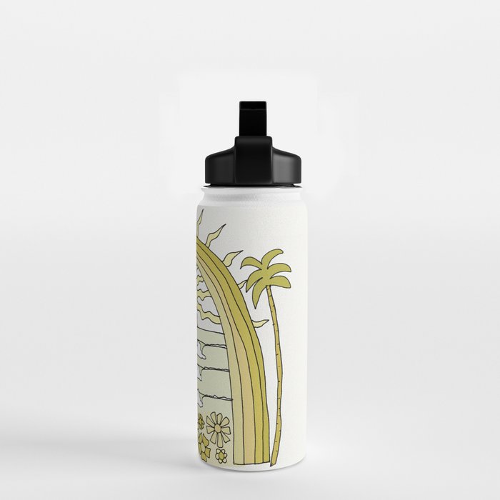 the sun will come up // retro surf art by surfy birdy Water Bottle Gallery Image 2