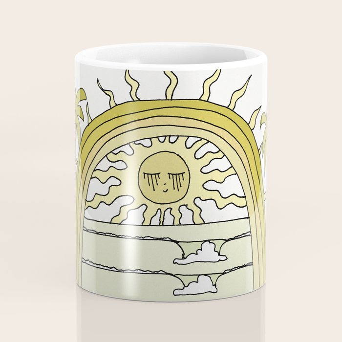 the sun will come up // retro surf art by surfy birdy Coffee Mug Gallery Image 4
