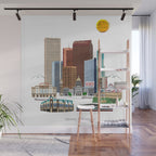 Denver Skyline Wall Mural Gallery Image 1