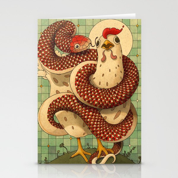 Chicken and the Snake Stationery Card Gallery Image 1
