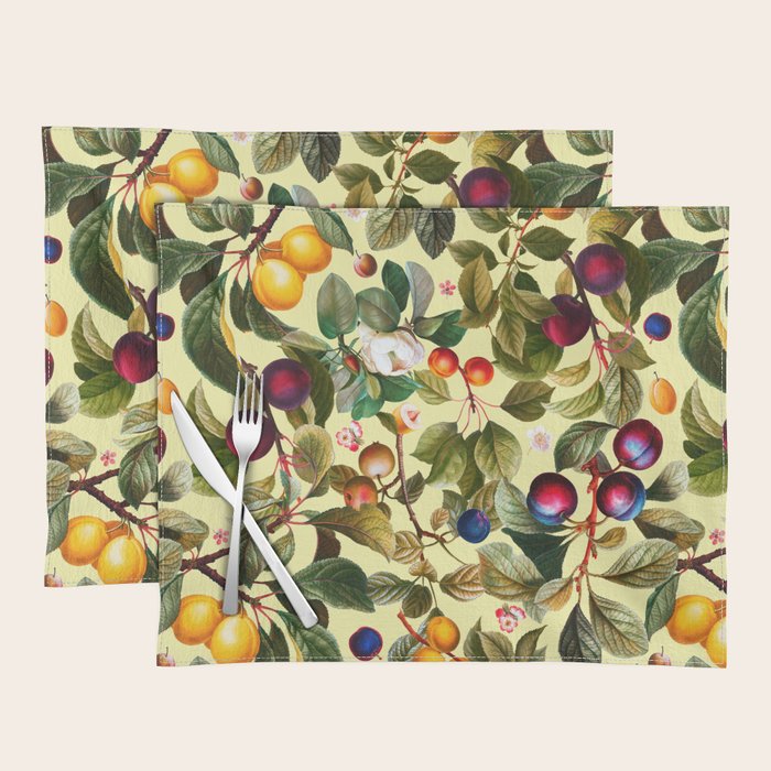 Vintage Fruit Pattern XXI Placemat Gallery Image 1