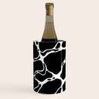 Black and white water wave ripple pattern Wine Chiller Gallery Image 1