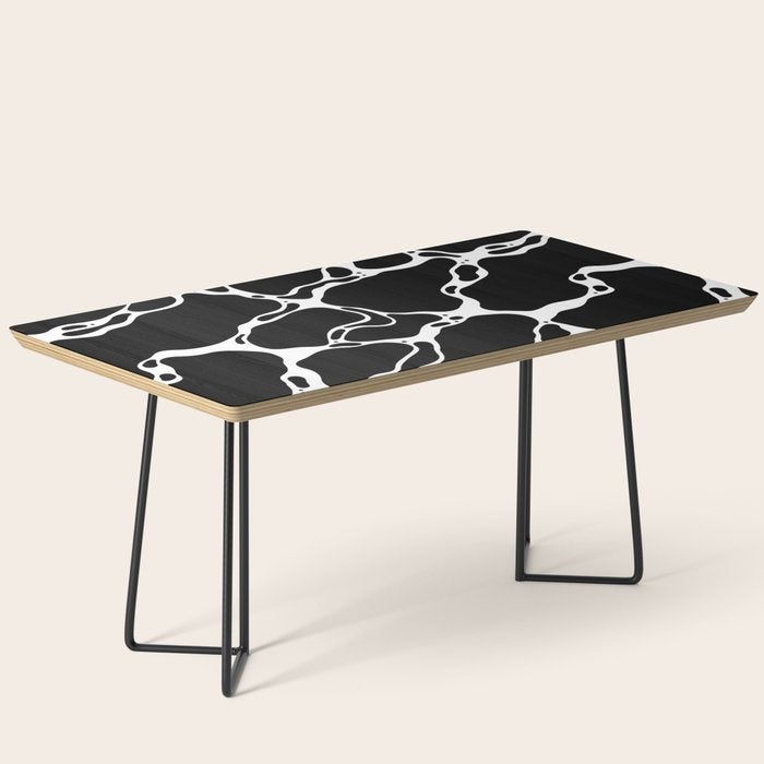 Black and white water wave ripple pattern Coffee Table Gallery Image 1