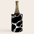 Black and white water wave ripple pattern Wine Chiller Gallery Image 2
