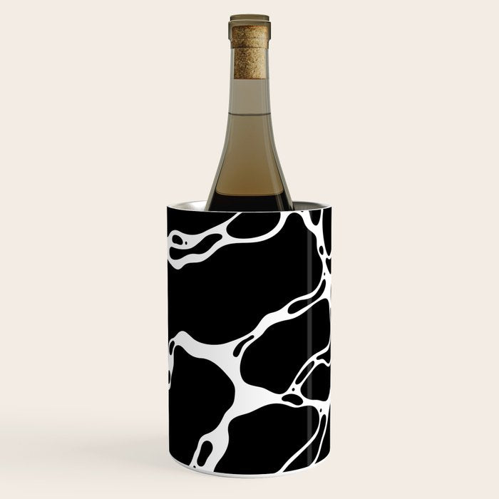 Black and white water wave ripple pattern Wine Chiller Gallery Image 2