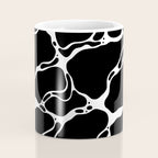 Black and white water wave ripple pattern Coffee Mug Gallery Image 4