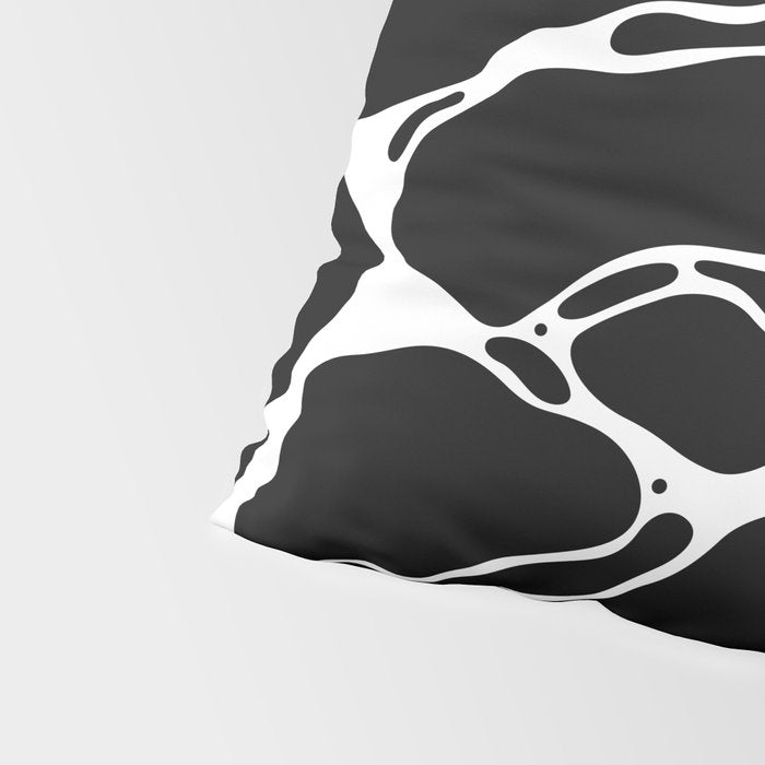 Black and white water wave ripple pattern Pillow Sham Gallery Image 4