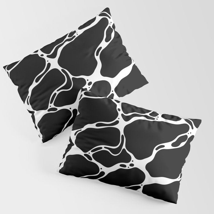 Black and white water wave ripple pattern Pillow Sham Gallery Image 3