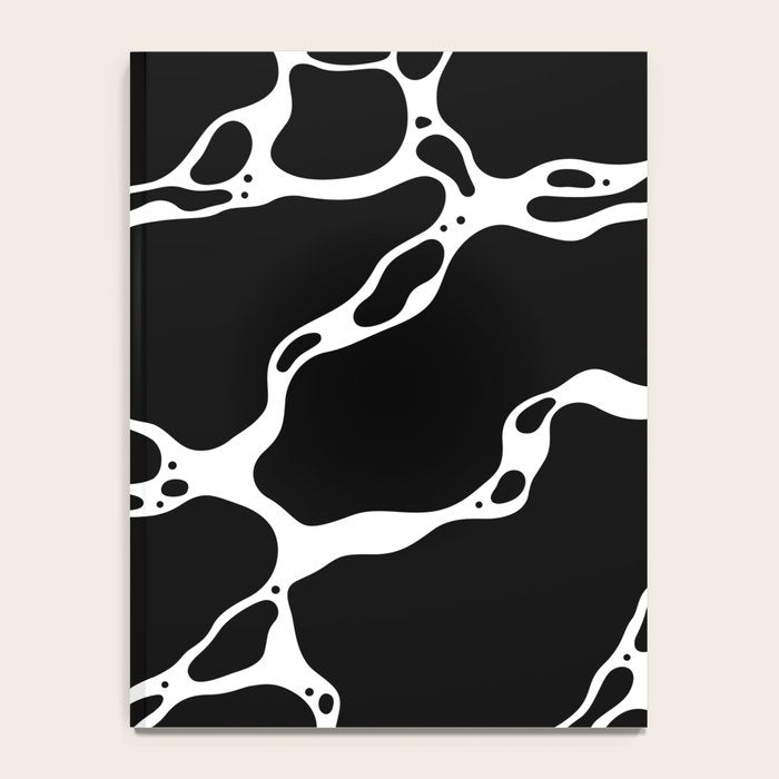 Black and white water wave ripple pattern Notebook Gallery Image 4