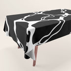 Black and white water wave ripple pattern Tablecloth Gallery Image 1