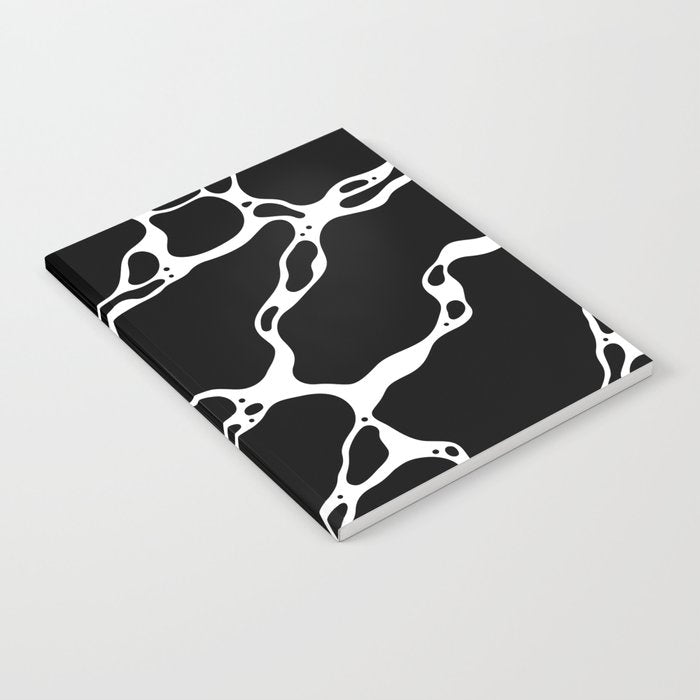Black and white water wave ripple pattern Notebook Gallery Image 1