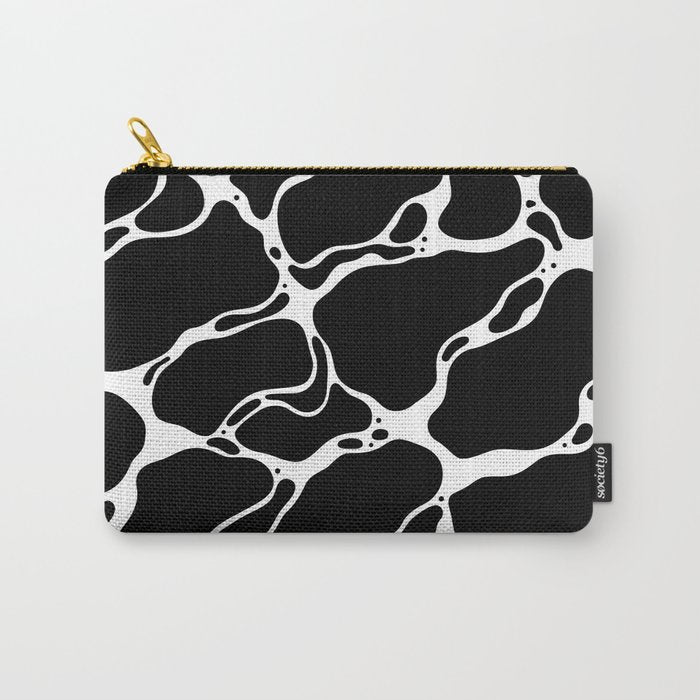 Black and white water wave ripple pattern Carry All Pouch Gallery Image 1
