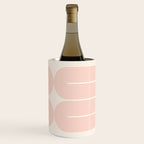Mid Century Modern Geometric 43 in Coral Orange (Rainbow and Sun Abstraction) Wine Chiller Gallery Image 1