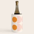 Mid Century Modern Geometric 43 in Coral Orange (Rainbow and Sun Abstraction) Wine Chiller Gallery Image 2