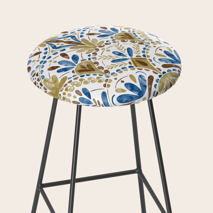 Whimsical Botanical Tile Stool Gallery Image 2