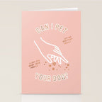 Can I Pet Your Dog - Rose Gold & Blush Palette Stationery Card Gallery Image 2