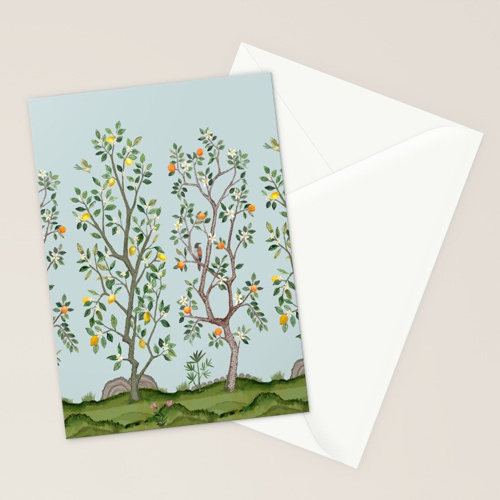 Chinoiserie Citrus Grove Mural Multicolor Stationery Card Gallery Image 2