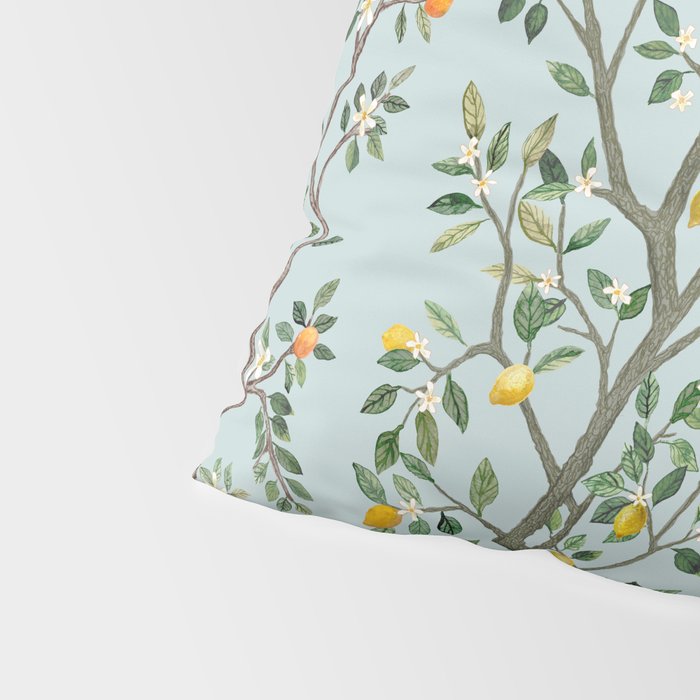 Chinoiserie Citrus Grove Mural Multicolor Pillow Sham Gallery Image 4