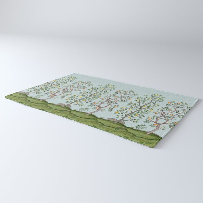 Chinoiserie Citrus Grove Mural Multicolor Rug Gallery Image 3