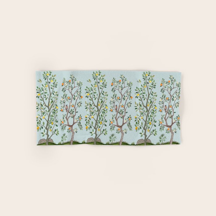 Chinoiserie Citrus Grove Mural Multicolor Bath Towel Gallery Image 1