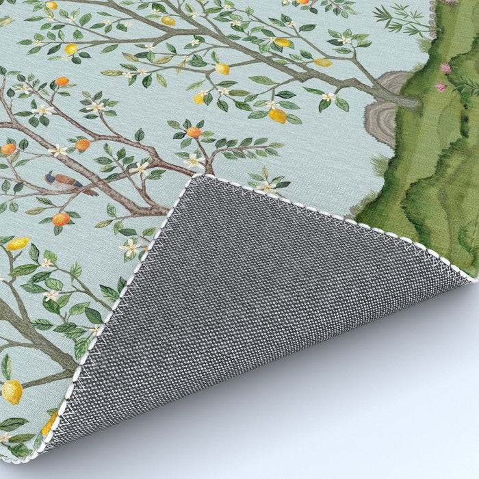 Chinoiserie Citrus Grove Mural Multicolor Rug Gallery Image 4
