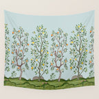 Chinoiserie Citrus Grove Mural Multicolor Wall Tapestry Gallery Image 4