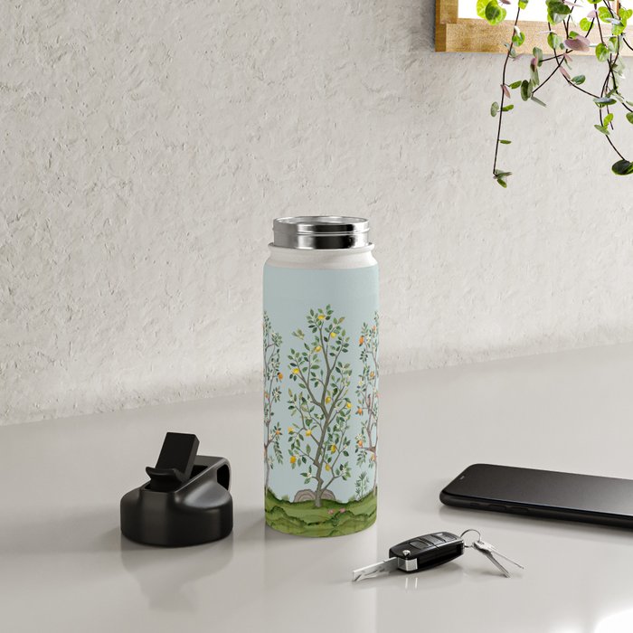 Chinoiserie Citrus Grove Mural Multicolor Water Bottle Gallery Image 4