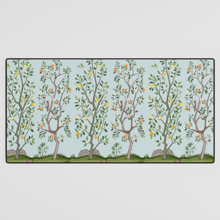 Chinoiserie Citrus Grove Mural Multicolor Desk Mat Gallery Image 3