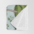 Chinoiserie Citrus Grove Mural Multicolor Throw Blanket Gallery Image 3
