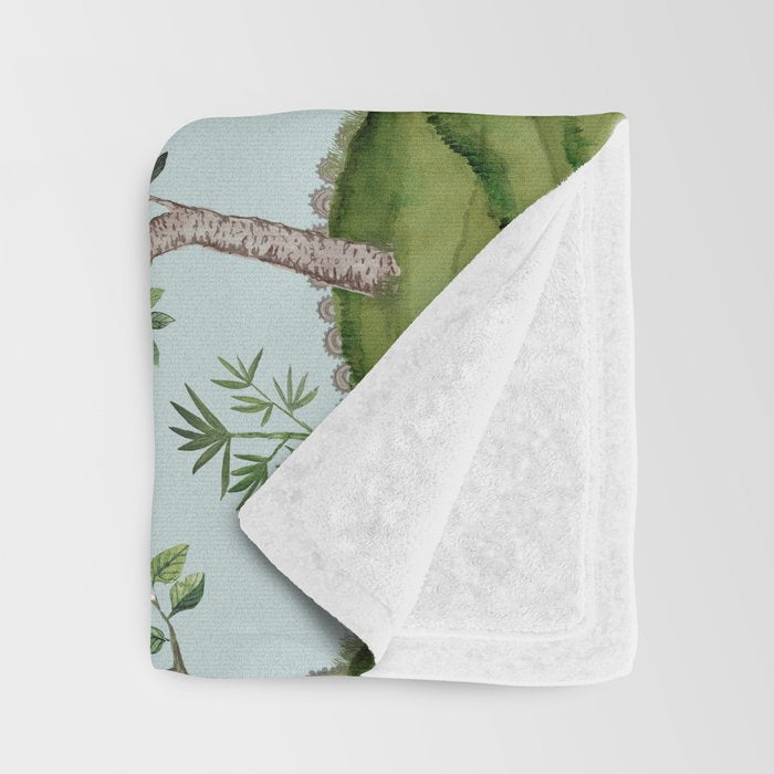 Chinoiserie Citrus Grove Mural Multicolor Throw Blanket Gallery Image 3