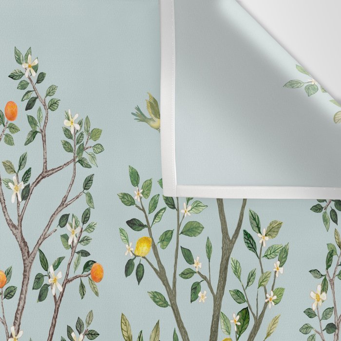 Chinoiserie Citrus Grove Mural Multicolor Wall Tapestry Gallery Image 3