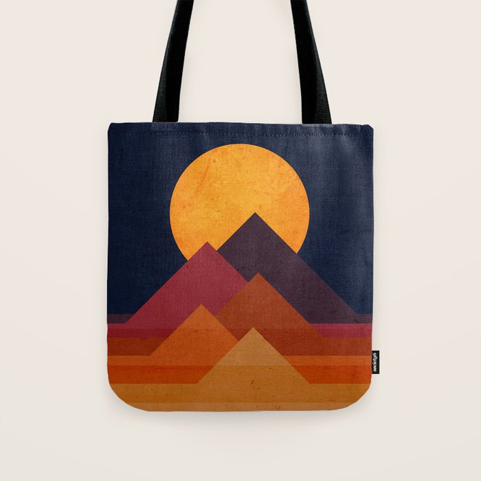 Full moon and pyramid Tote Bag Gallery Image 1