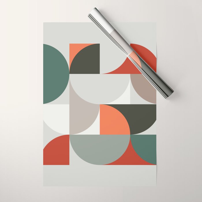 Mid Century Geometric 14 Wrapping Paper Gallery Image 1