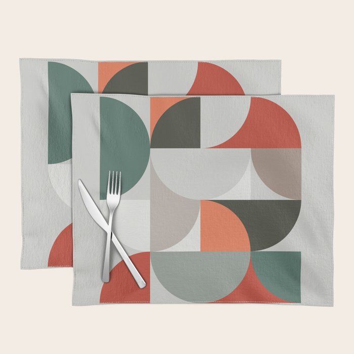 Mid Century Geometric 14 Placemat Gallery Image 1