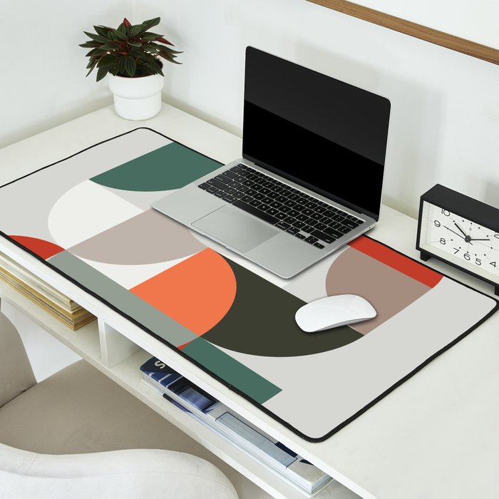 Mid Century Geometric 14 Desk Mat Gallery Image 2