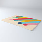 Retro Mid Century Beams | Bauhaus Geometric Pattern Rug Gallery Image 3