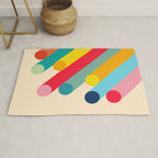 Retro Mid Century Beams | Bauhaus Geometric Pattern Rug Gallery Image 1