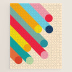 Retro Mid Century Beams | Bauhaus Geometric Pattern Jigsaw Puzzle Gallery Image 1