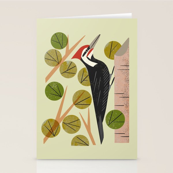 Woodpecker In Aspen Tree Stationery Card Gallery Image 2