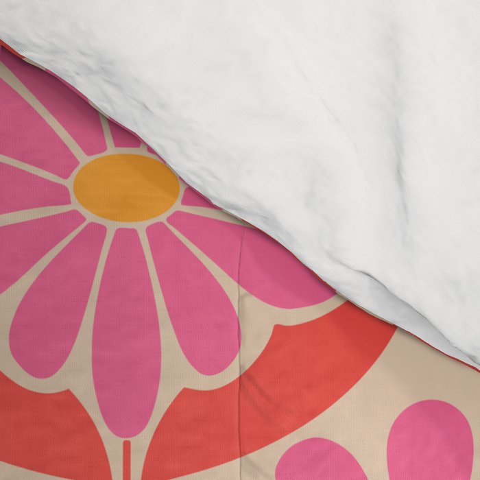 Flower Power - Pink and Red  Comforter Gallery Image 4