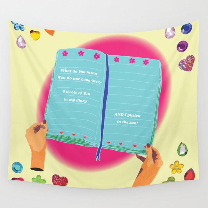 in my diary Wall Tapestry Gallery Image 1