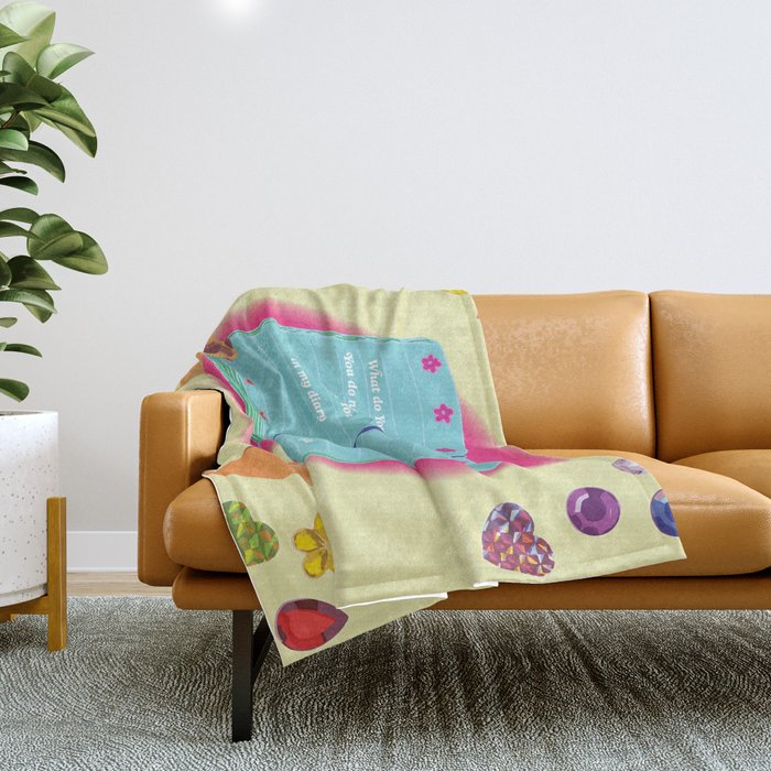 in my diary Throw Blanket Gallery Image 1