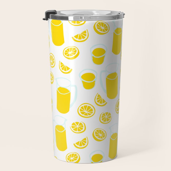 Fresh lemonade fruit drink cartoon pattern Travel Mug Gallery Image 3